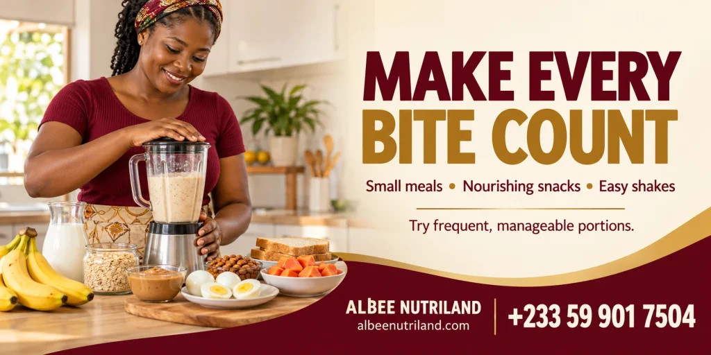 Natural appetite boosters: a colourful Ghanaian meal with ginger tea