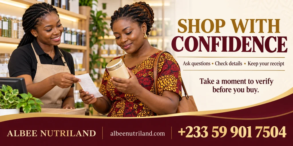 How to spot fake maca products in Ghana: checking a maca label