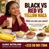 Black, red and yellow maca roots compared to find the best maca for women