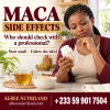 Maca side effects: a woman reading a maca powder label