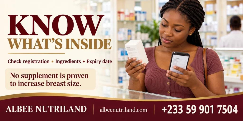 Breast enlargement supplements sold in Ghana: an honest guide before you buy
